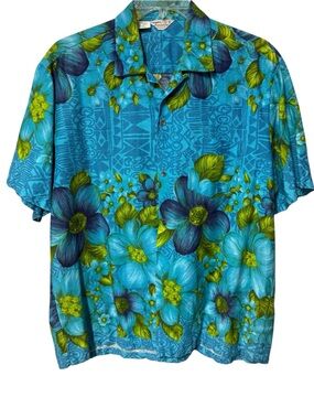 VTG Hawaiian Togs Barkcloth Aloha Shirt Sz XL
